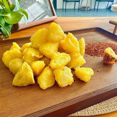shandong  Yellow-Fleshed Crispy Potato Cubes (No Batter Needed) - Frozen Semi-Finished, Authentic Street Snack Flavor
