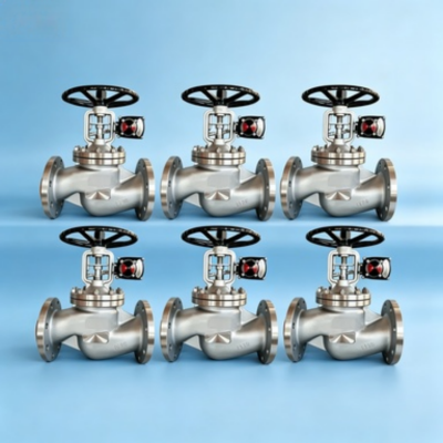 Shipbuilding Pipeline Check Valve With Mechanical Stop and Position Sensor