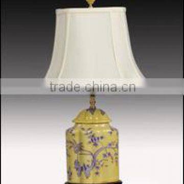 Chinese Antique Famille Rose Ceramic Lamp