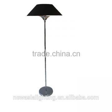 2015 CE certificate standard modern chrome steel metal iron with tapered lamp shade flool lamp