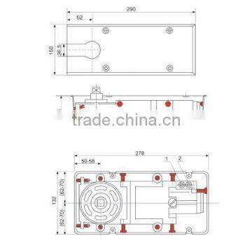 FT-85 floor spring for glass door, floor spring, floor hinge