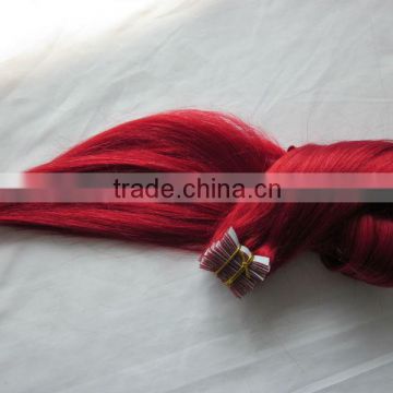 High Quality 24inch Red Tape in remy hair skin weft