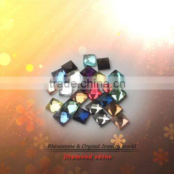 2016 New Square multicolor glass crystal flatback square crystal rhinestone