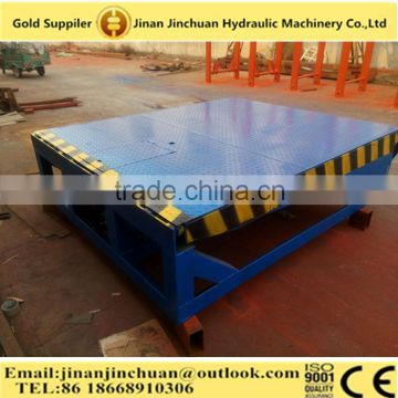 stationary hydraulic dock ramp for manual pallet stacker