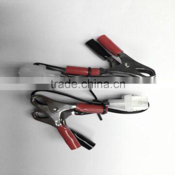 2 Pin Male White Connector 15A Nickel Plate Battery Clip Motorcycle Electronic Wire Harness photo-2