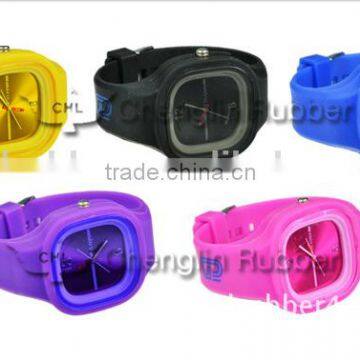 Trendy kids silicone rubber watch with waterproof function