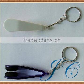 Portable mini eyeglass cleaner keychain for promotion