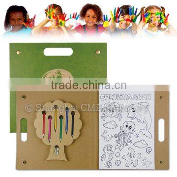 Eco educational tree design coloring set kids travel kit for airline