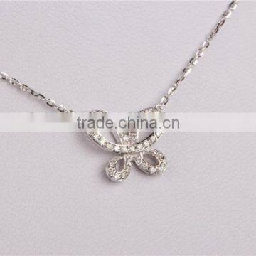 Dubai Jewellry Butterfly Necklace Girl's Silver Sterling Necklace Fashion Jewelry photo-4