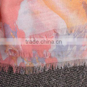 Bohemia Style Colorful Ink Painting Flower Print Women Fashions Scarf