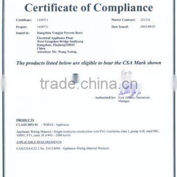 Certificate of Compliance (CSA)