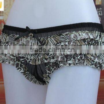 Leopard Printed Mesh Women Panty,sexy Mesh Lady Thong photo-3