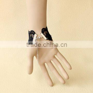 Black Gothic Style Lace Chain Party Bracelet for Women photo-3