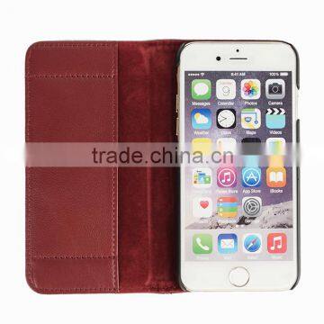 High Quality Real Snake Leather Case for Iphone 6 Genuine Leather Flip Phone Case