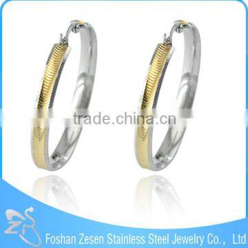 ZS17254 Stainless Steel Earrings Factory Wholesale Gold Colorful Big Earrings photo-4