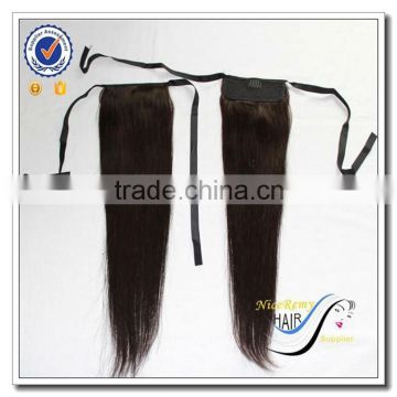 The new fashion top quality 100% human ponytail hair clip in hair extensions