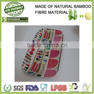 fantastic eco-friendly bamboo plate, hot selling dinner dishes,pretty decorative pattern dishes