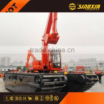 SX150SD hydraulic excavator swamp buggy with pontoon