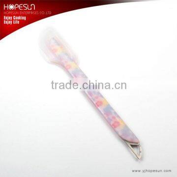 New design colorful plastic spatula for cooking with flower design handle