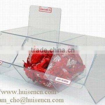 Clear acrylic candy box for supermarket and convenience stores