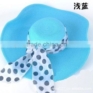 lady straw beach hat customized china