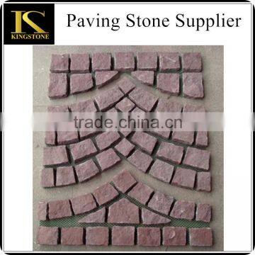 outer red paving granite paver stone