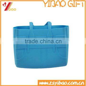 Customed Blue Hydroprobic Silicone Tote Bag