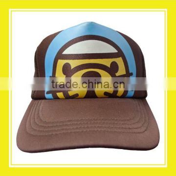 Top Quality Products Bros Baby Lion Adjustable Plastic Snap Back Polyester Printed Mesh Trucker Cap