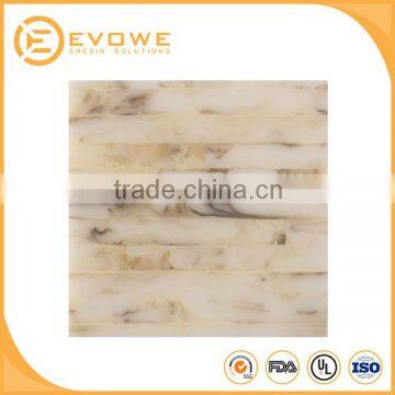 Multi-color creative alabaster translucent polyresin marble stone with solid surface