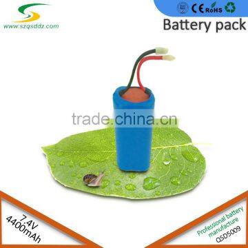 Authentic lithium ion 18650 battery 7.4V 2200mah~12000mah rechargeable battery pack