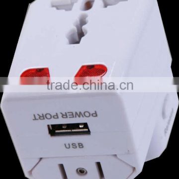 universal travel adaptors with USB port