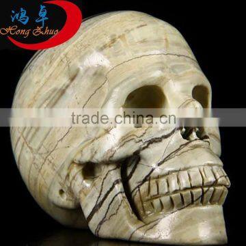 Natural crystal skull head skull carving Natural Butter Jade Crystal skulls