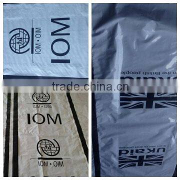 UN logo printed reinforced hdpe tarpaulin UN shelter