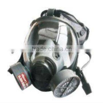 Fire working full face gas mask with double cartridge