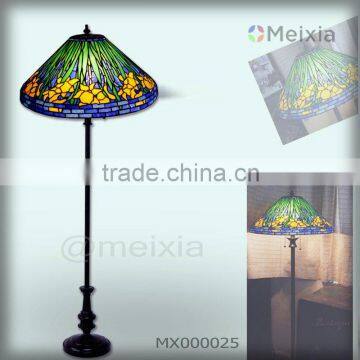 MX000025 china wholesale tiffany style stained glass floor lamp for home decoration item