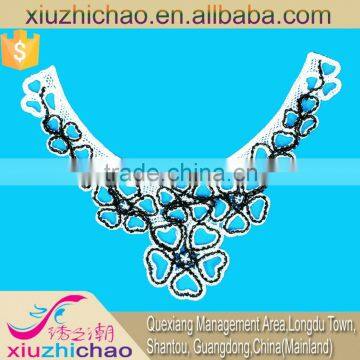 Factory selling Fashion Beaded Applique lace handmade collar