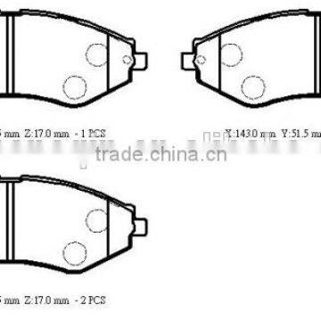Semi-metal BRAKE PAD MD8124M for Japanese Vehicles Quality Choice