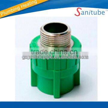ppr male socket / coupling with brass insert