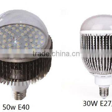 high powerful E40 50w 120V AC led globe bulbs