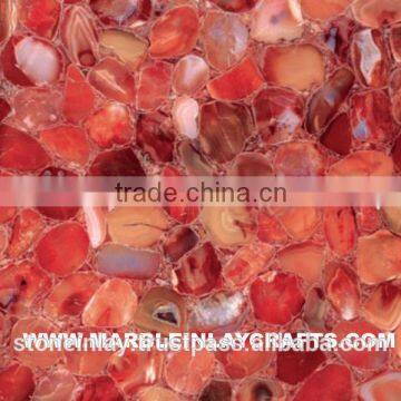 Natural Stone Red Agate Gemstone Slabs