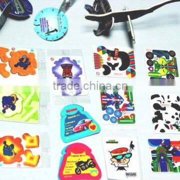 promotional PS cards, Tazo, 3D puzzles, plastic Trading card