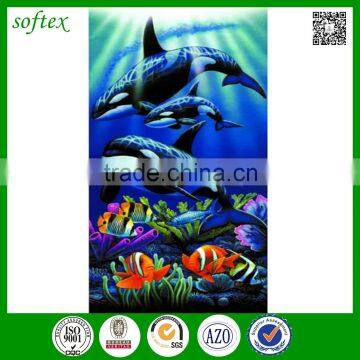 wholesale reactive printing cotton custom beach towel 100 200 cm