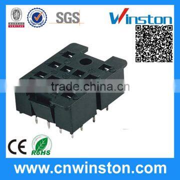 PY-14-0 General Miniature Black Color 300V 7A 14 Pins Electro-magnetic Industrial Relay Socket with CE