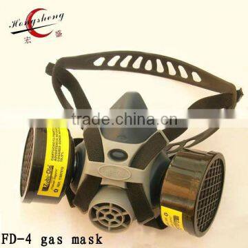 2016 gas mask half face gas mask chemical gas mask respirator with double filters TPR frame gas mask
