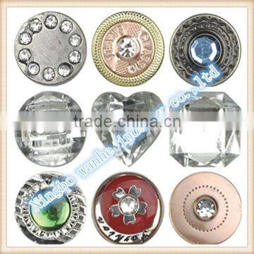 Acrylic rhinestone buttons