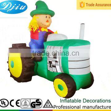 DJ-XT-20 inflatable peasant driving green tractor lovely toy company profile advertising