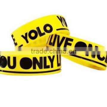 Factory outlets silicone bracelet metal plate (SW-83)