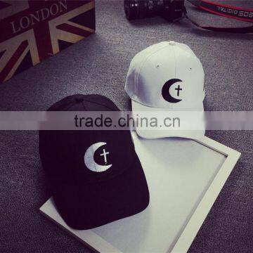 High quality custom embroidered 100% cotton 6 panel Baseball Cap