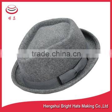 Classical Wool Felt Little Fedora Hat for Fall and Winter