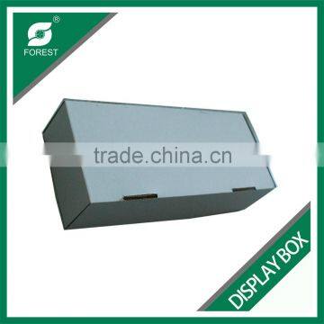 PLAIN WHITE CORRUGATED DISPLAY BOXES TWO BOTTLES VODKA WINE PACKING CARRIERS WITH PLASTIC HANDLE photo-4